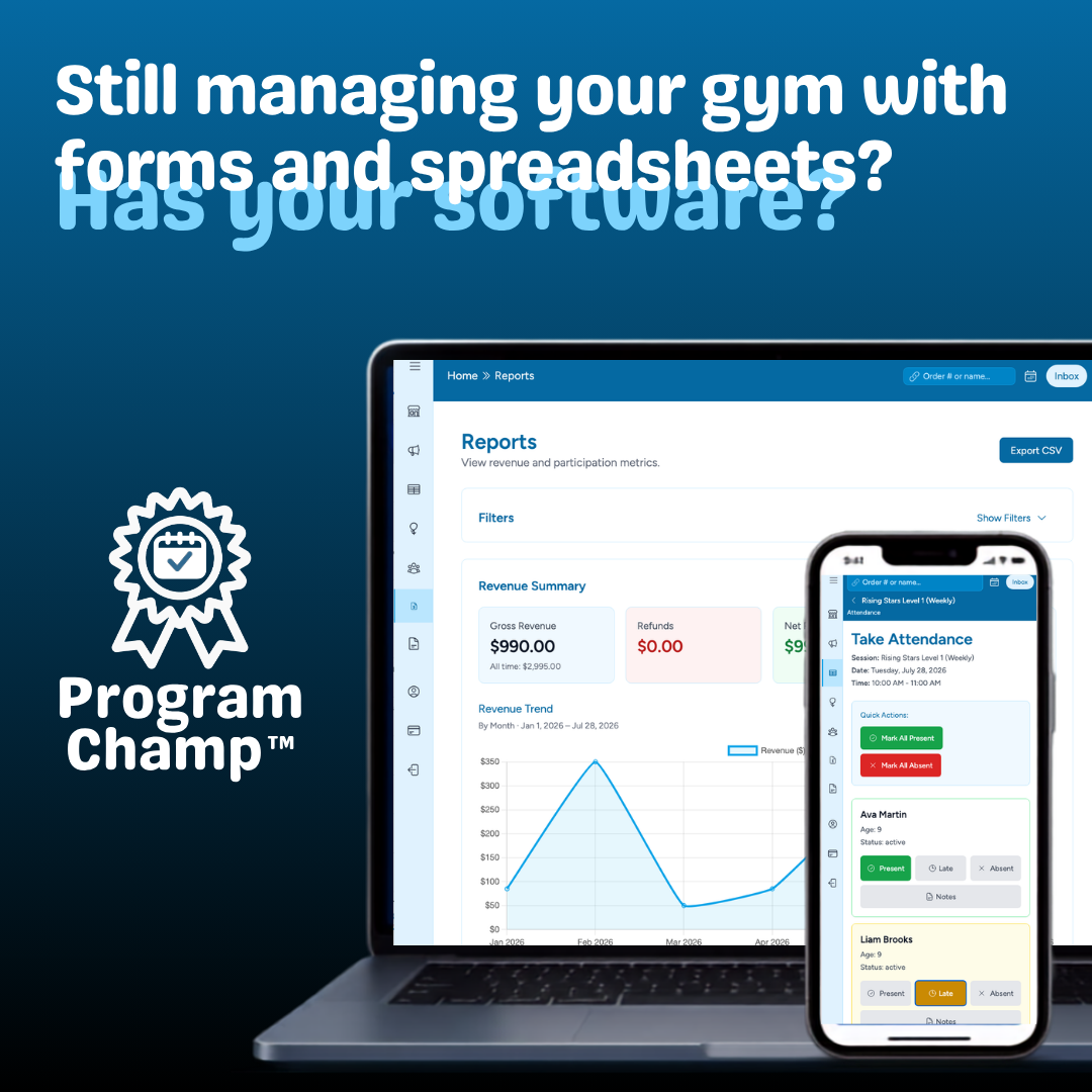 ProgramChamp Gymnastics Software demo video cover image