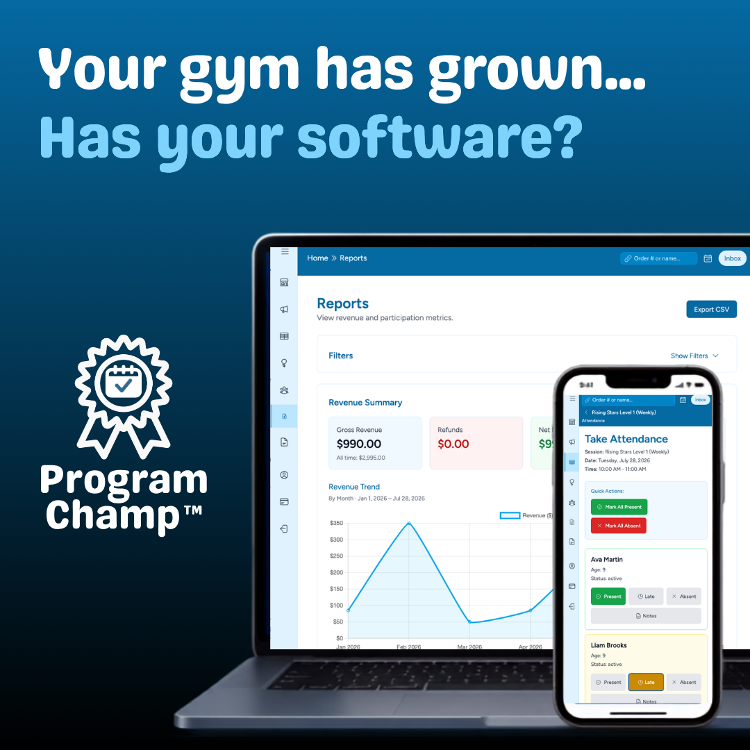 ProgramChamp Gymnastics Software demo video cover image