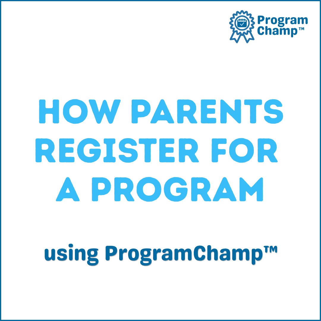 How Parents Register for a Program demo video cover