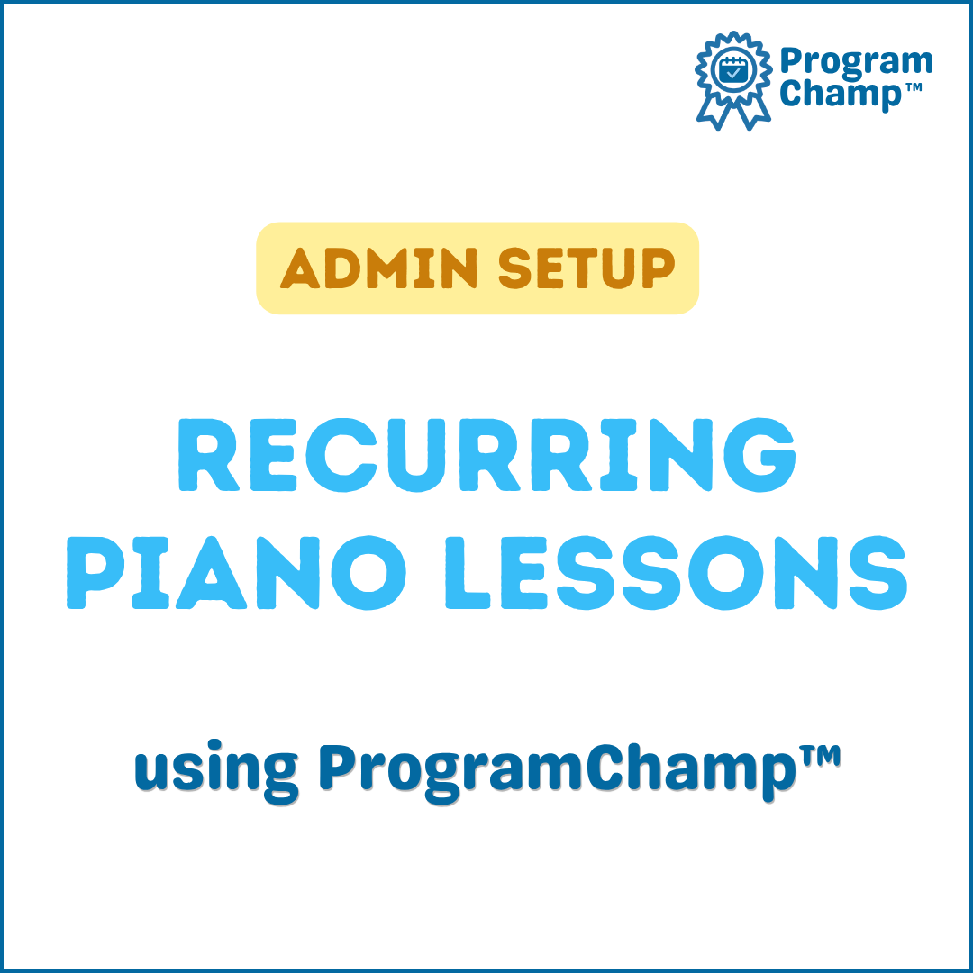 Recurring Private Piano Lesson Setup with Credit Packages demo video cover
